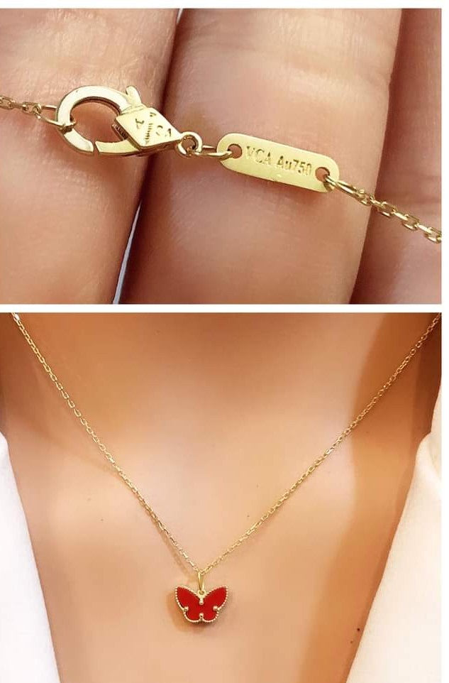 Butterfly Diamond Necklace / Dainty Diamond 14k Solid Gold Butterfly  Necklace / Solid Gold Unique Necklace / Gift for Her - Etsy